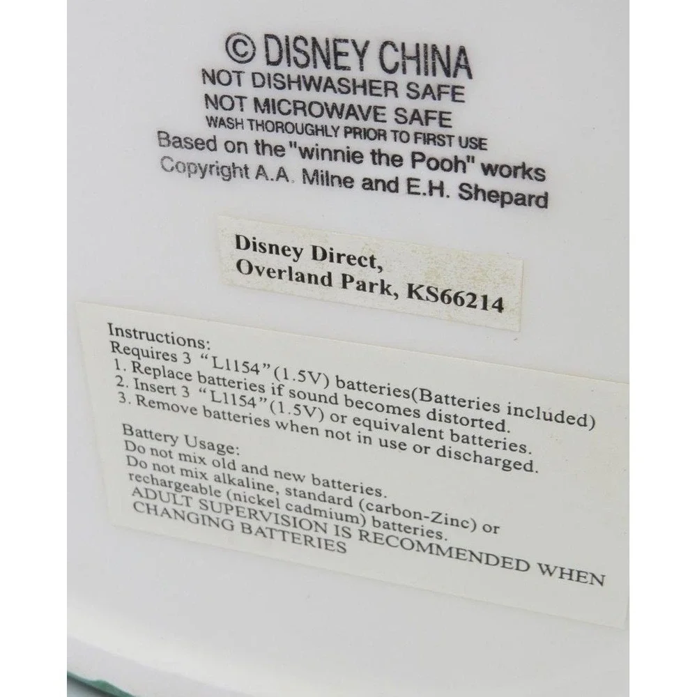 Disney Direct Tigger and Roo Musical Ceramic Cookie Jar Winnie the Pooh Picnic